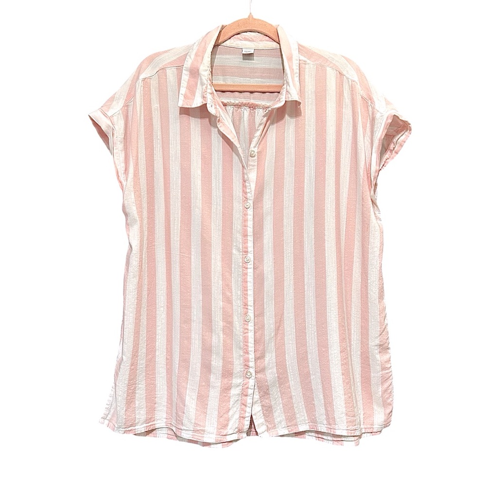 Old Navy striped button down shirt Size L
